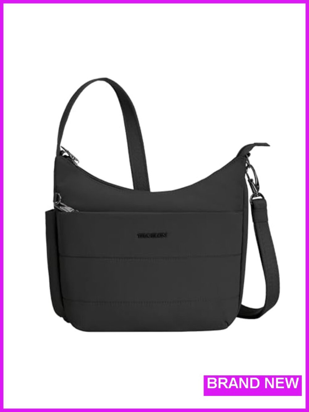 Slash-Resistant Anti-Theft RFID Crossbody Bag with Locking Compartments, Nylon